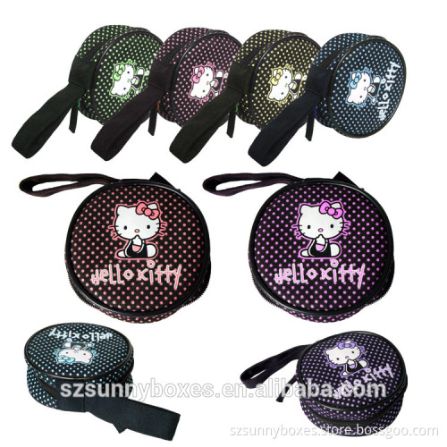 Cute Printing Portable Small Change & Coin Clutch Wallet With Wrist Handle